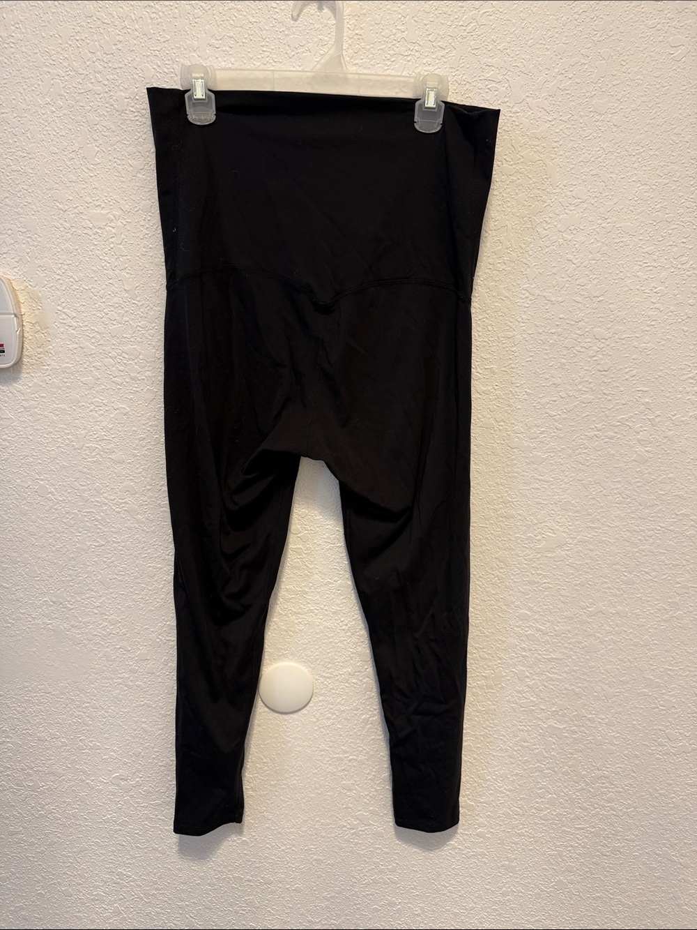 High-Waist Black Maternity Leggings - Soft Stretch